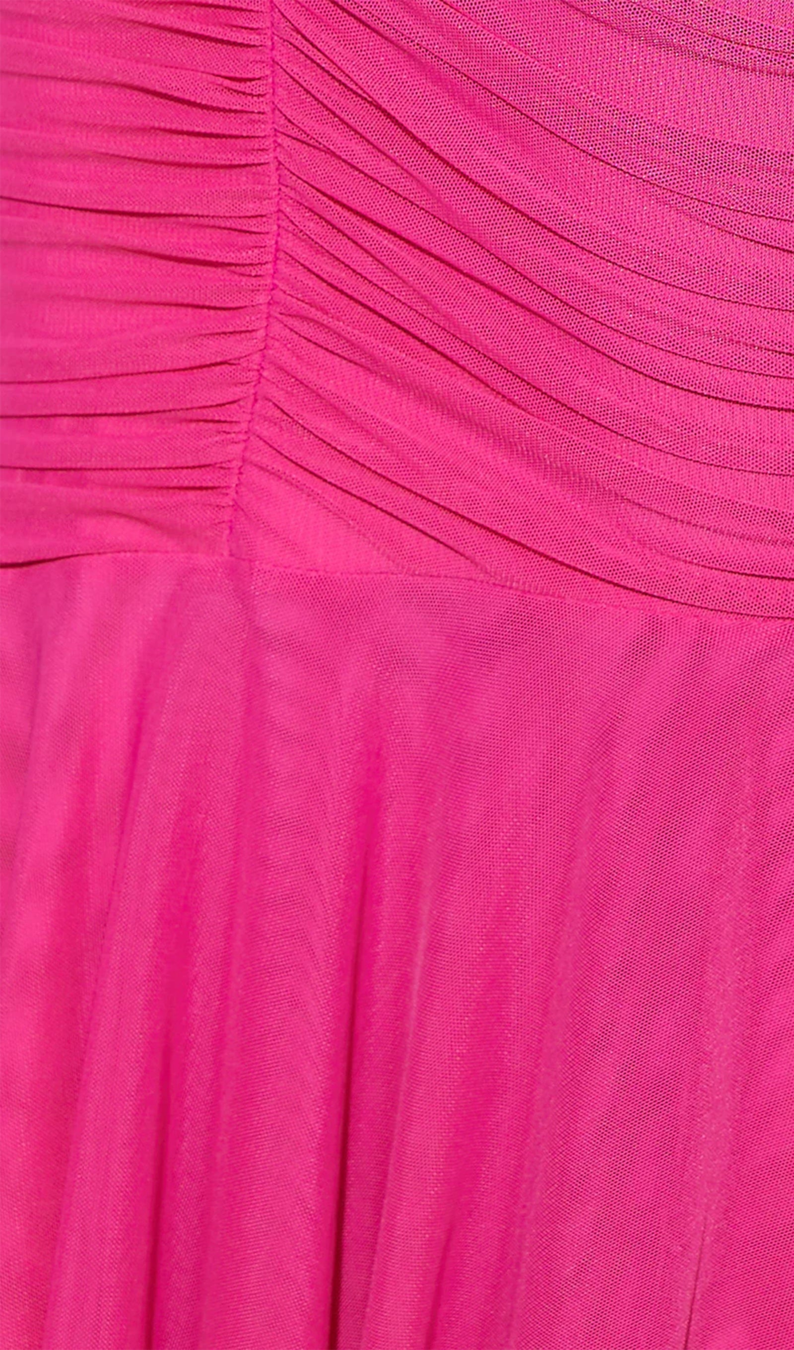 Büzgülü File Uzun Elbise