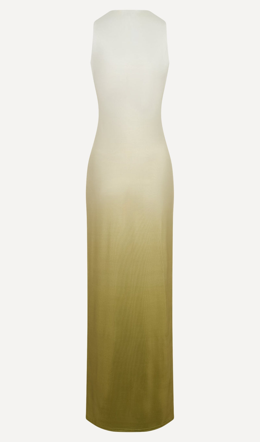 Drapeli Slinky Maxi Elbise Ombre Zeytin