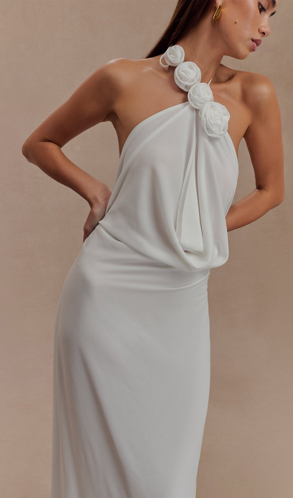 Kapüşonlu Uzun Elbise