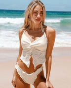 Beyaz Twist Tankini Mayo