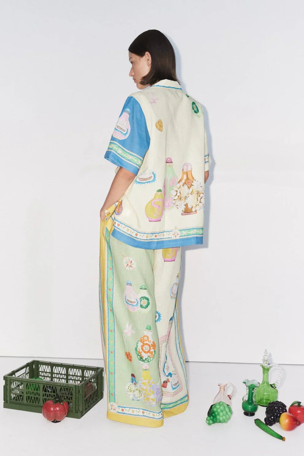 ELEN Renkli Desenli Pantolon Takımı