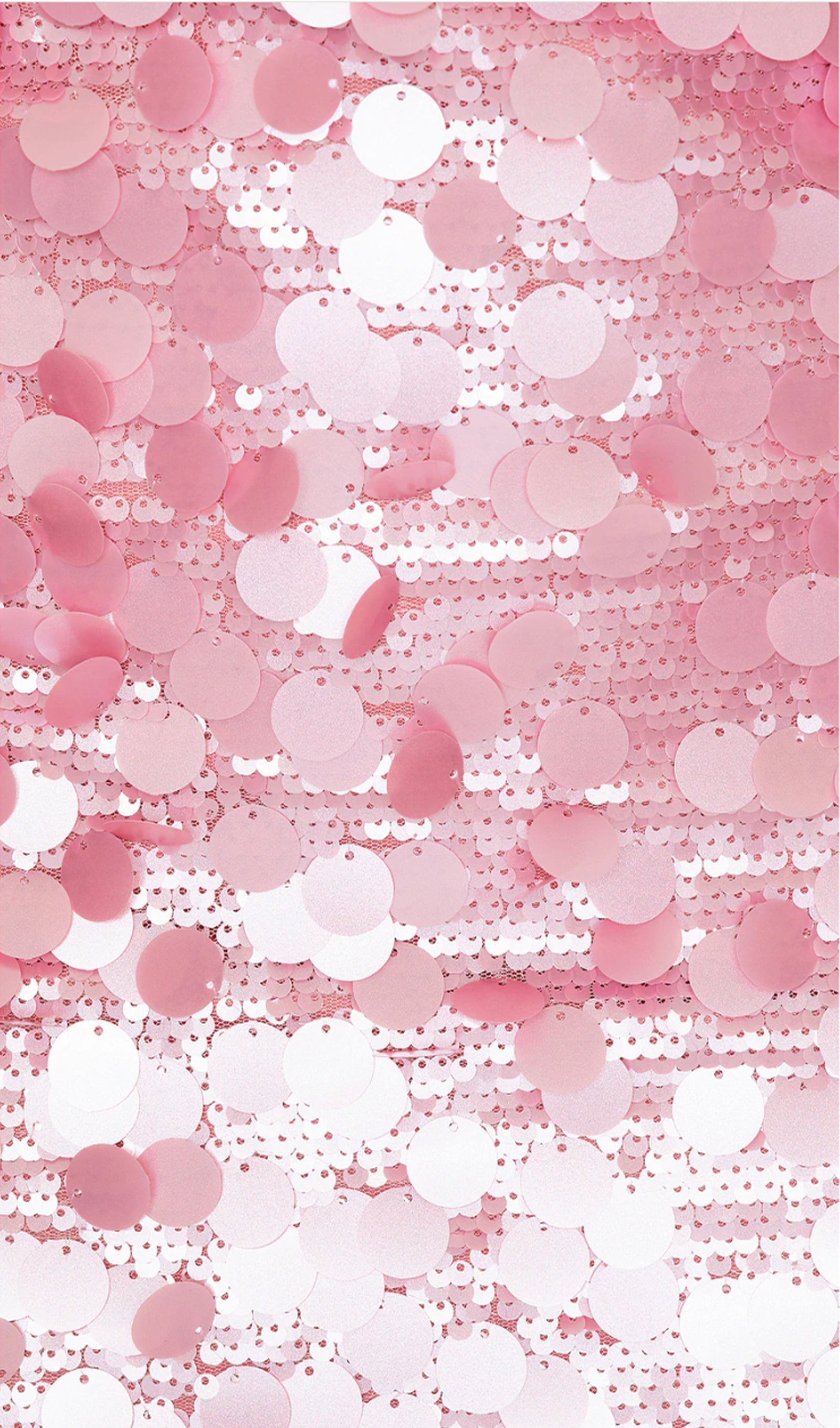 Dairesel Payetli Midi Elbise-Pembe