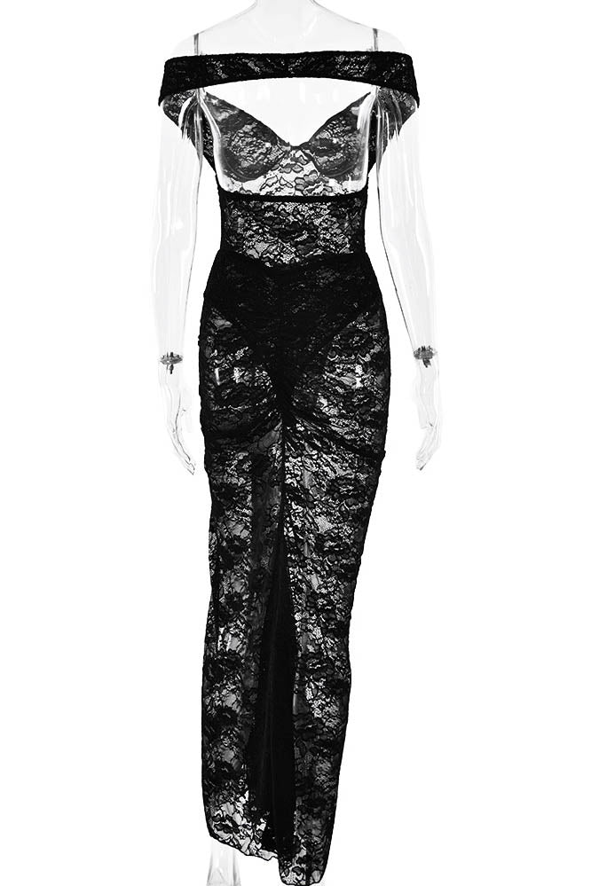 Dantelli Sırt Dekolteli Takım