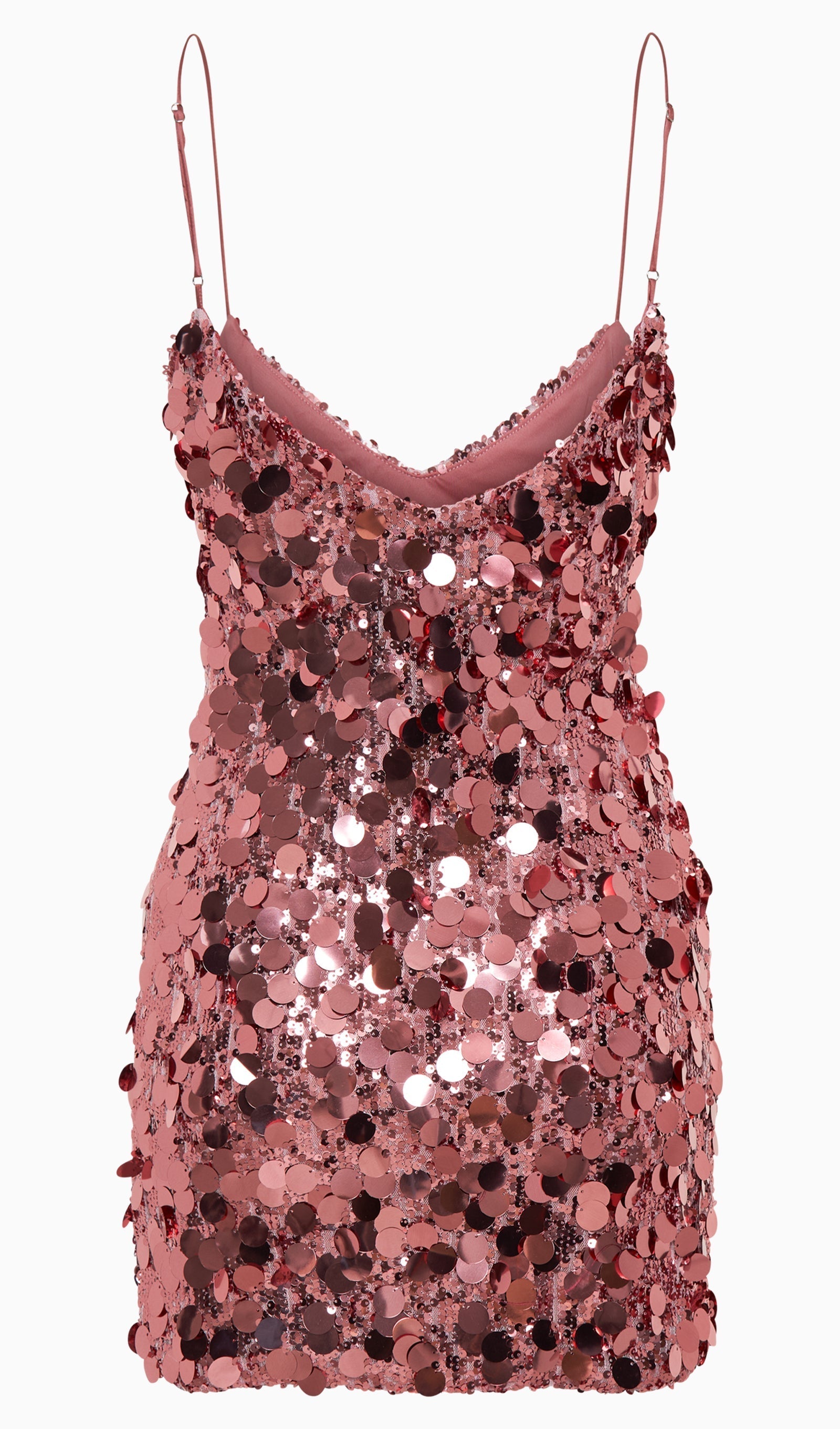 Pullu Mini Elbise - Pembe