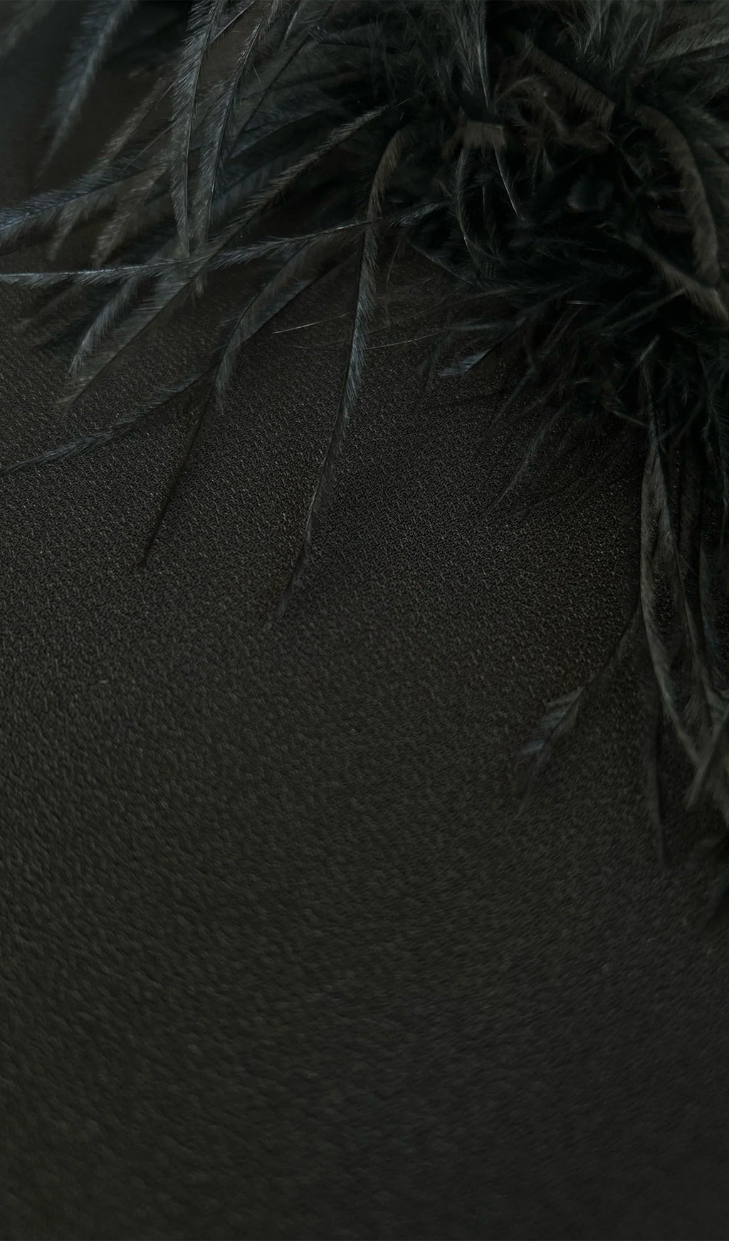 Lena Tüylü Midi Elbise Siyah