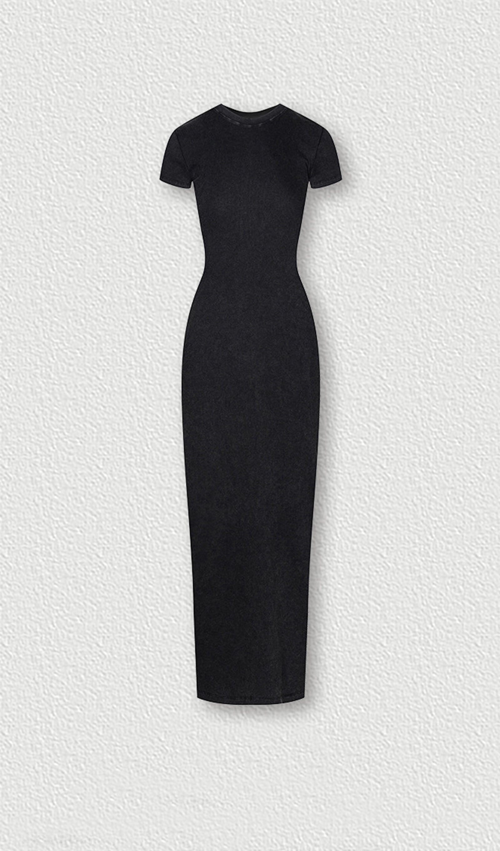 Jersey Vücuda Oturan Midi Elbise