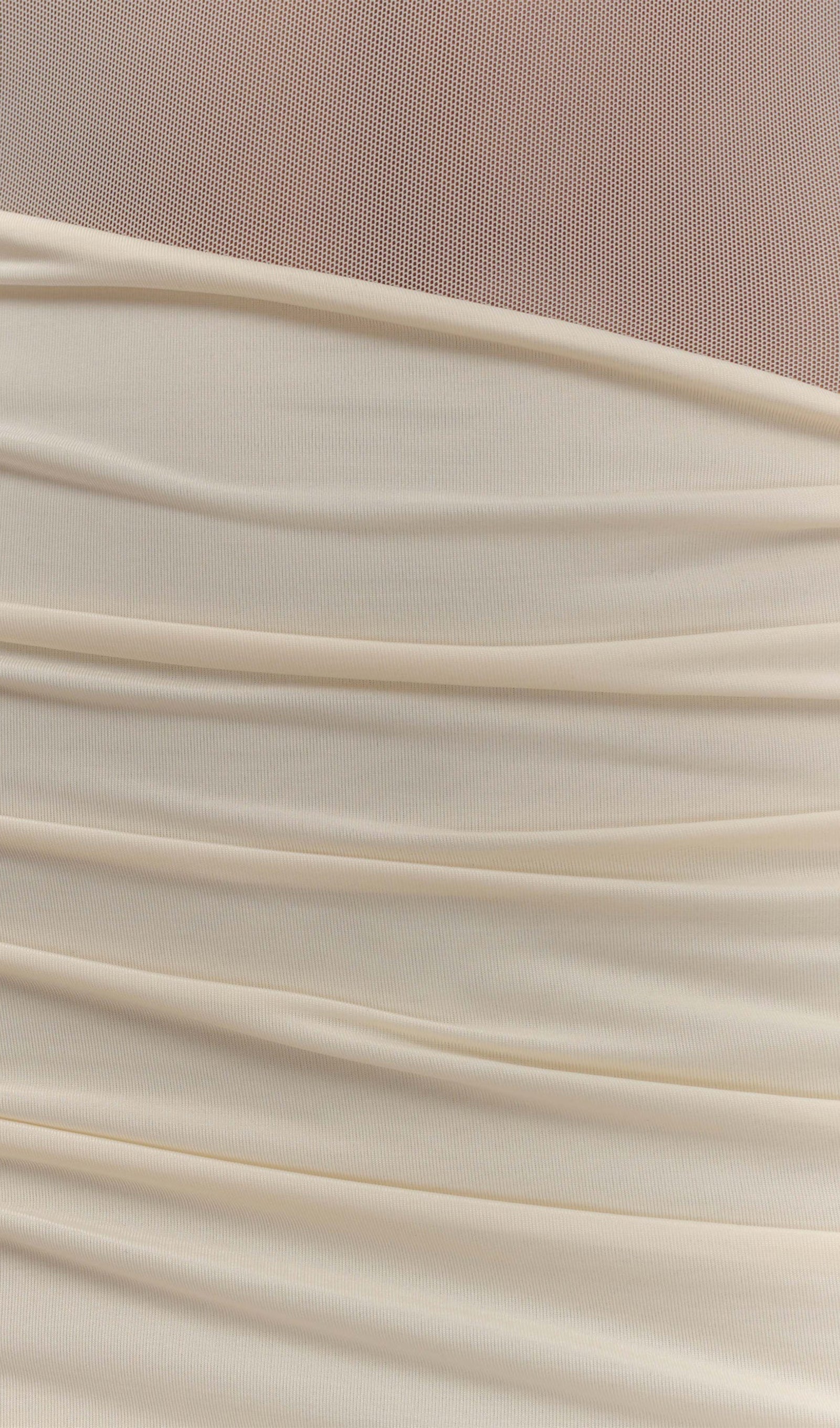 Tek Omuzlu File Uzun Elbise