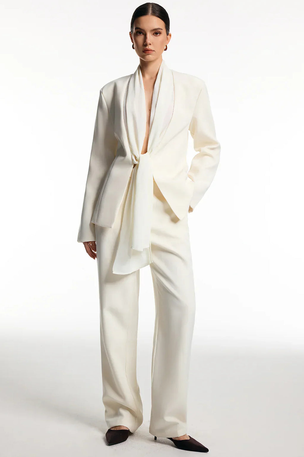 Eliora | Şal Detaylı Blazer Ceket