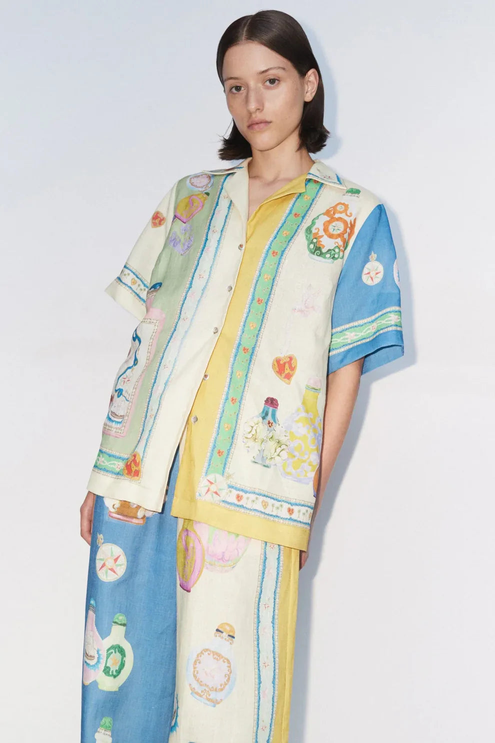 ELEN Renkli Desenli Pantolon Takımı