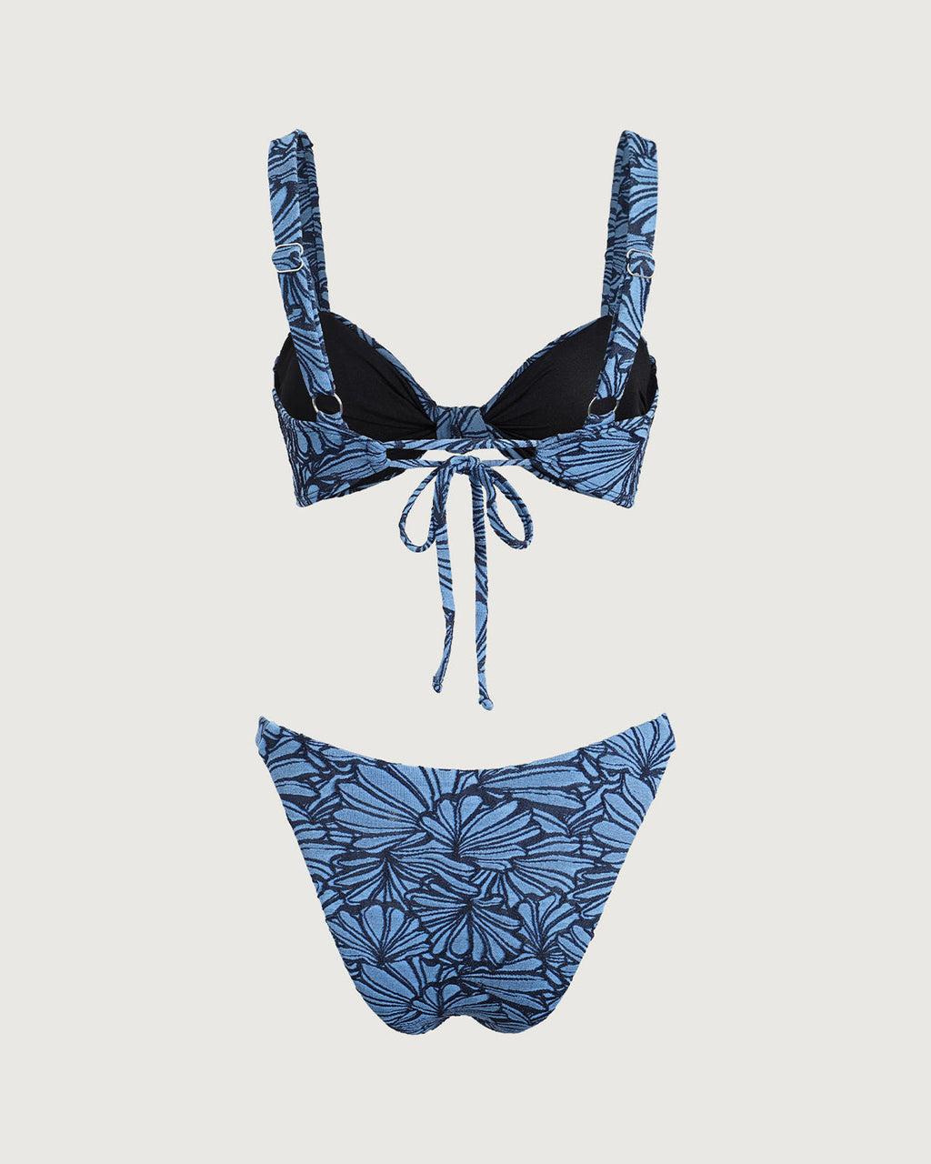 Mavi Geometrik Twist Bikini Takımı