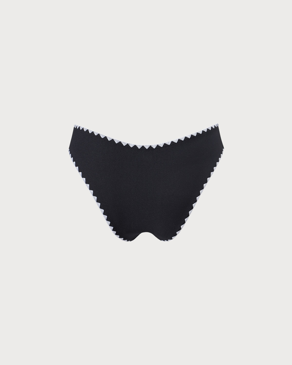 Siyah Kontrast Fitilli Bikini Altı