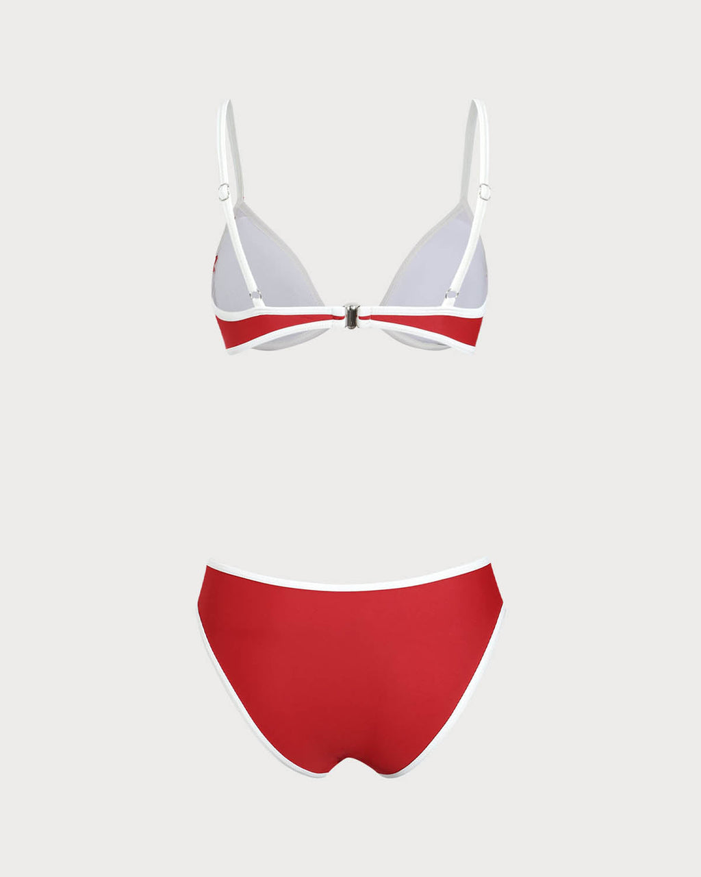 Kırmızı Kontrast Balenli Bikini Takımı