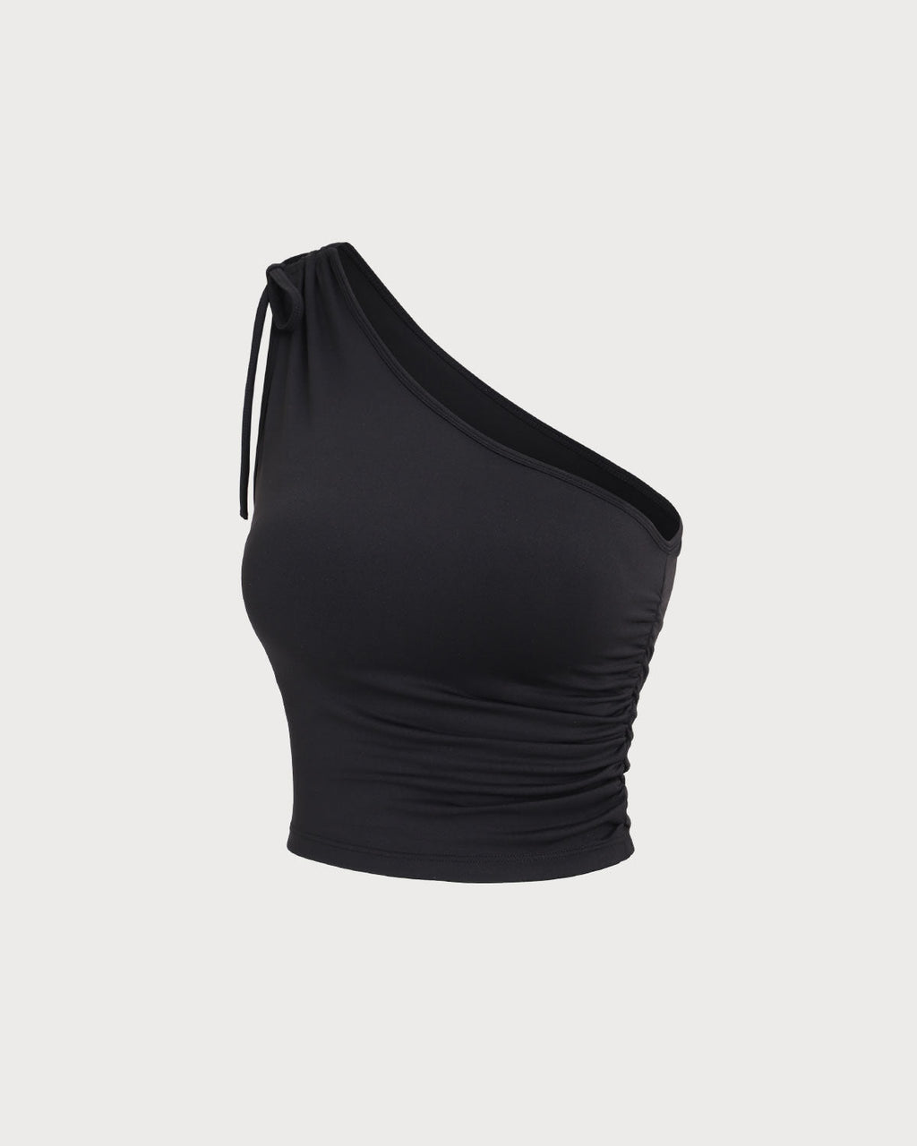 Siyah Tek Omuz Yoga Atlet