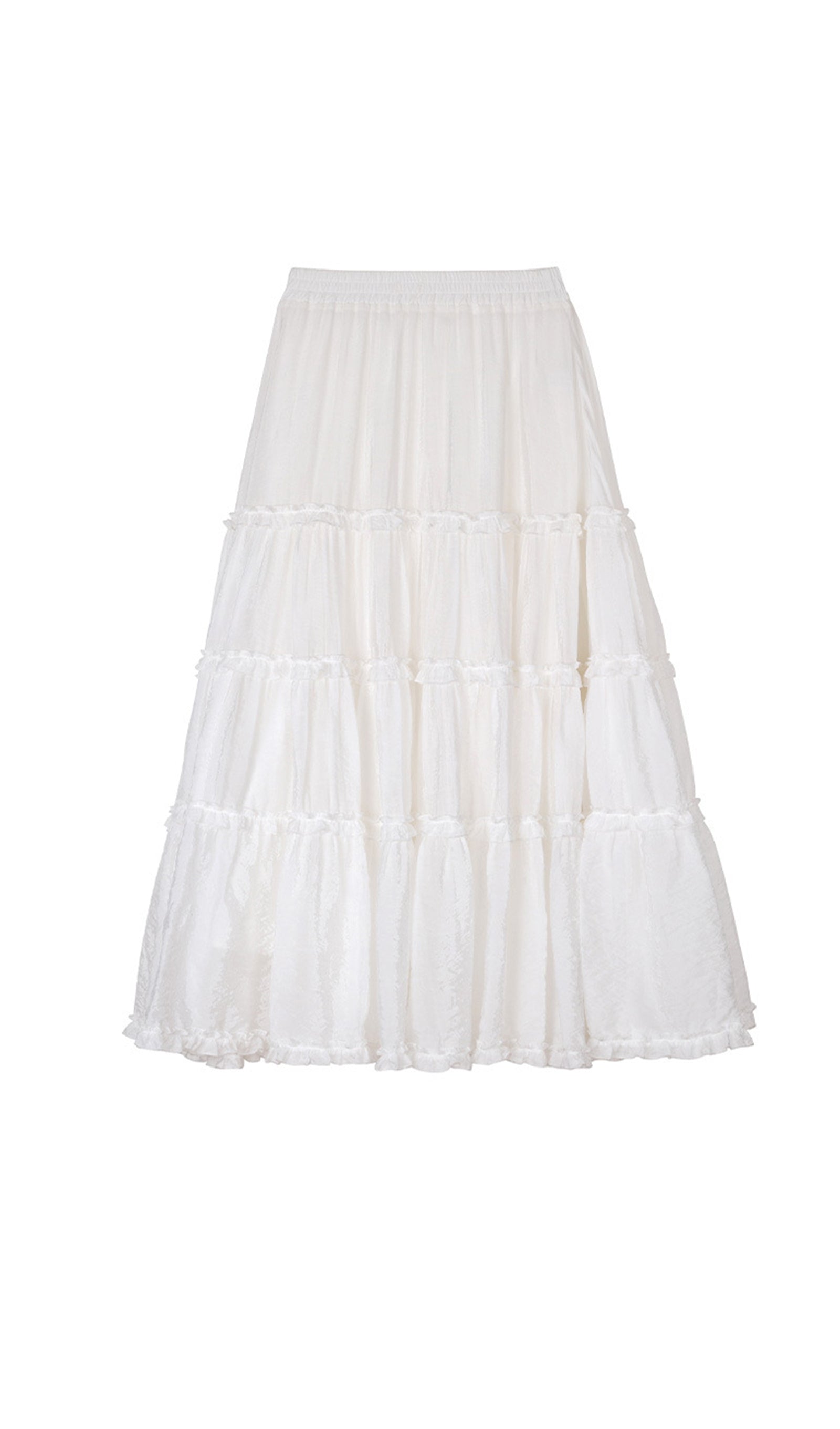 Düz Fırfırlı Uzun Etek