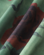 Yeşil Çiçekli Slip Midi Elbise