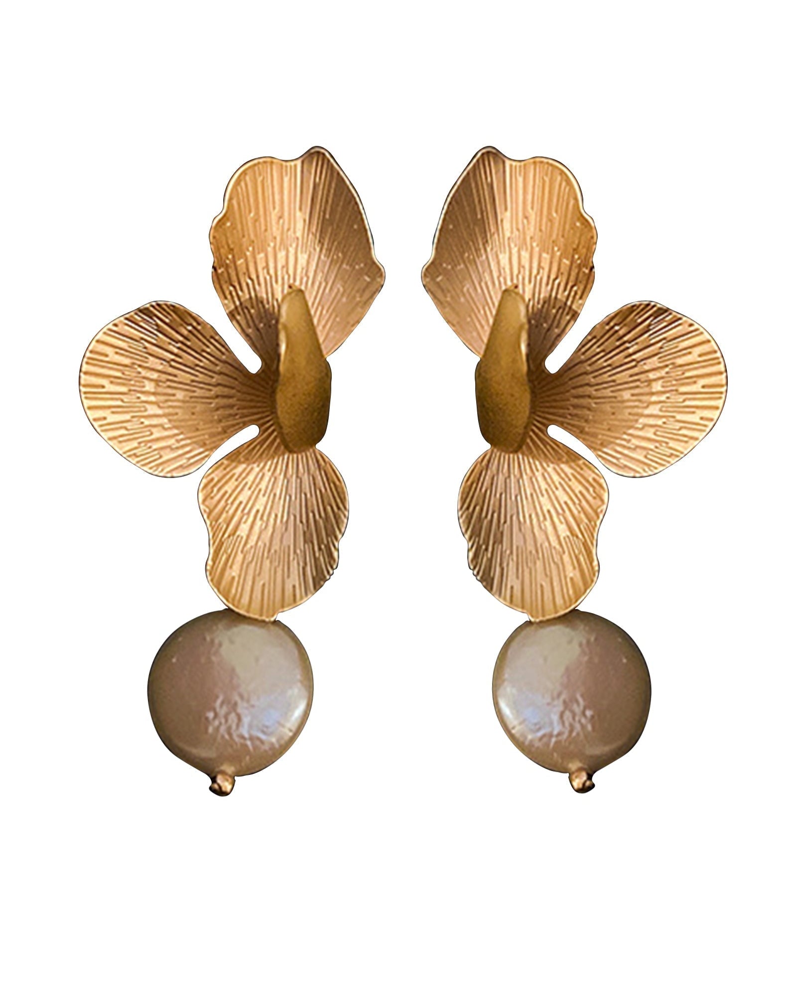 Altın Çiçek Küpeler