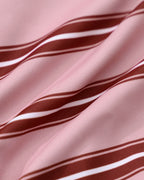 Pembe Çizgili Balenli Dantel Bikini Takımı