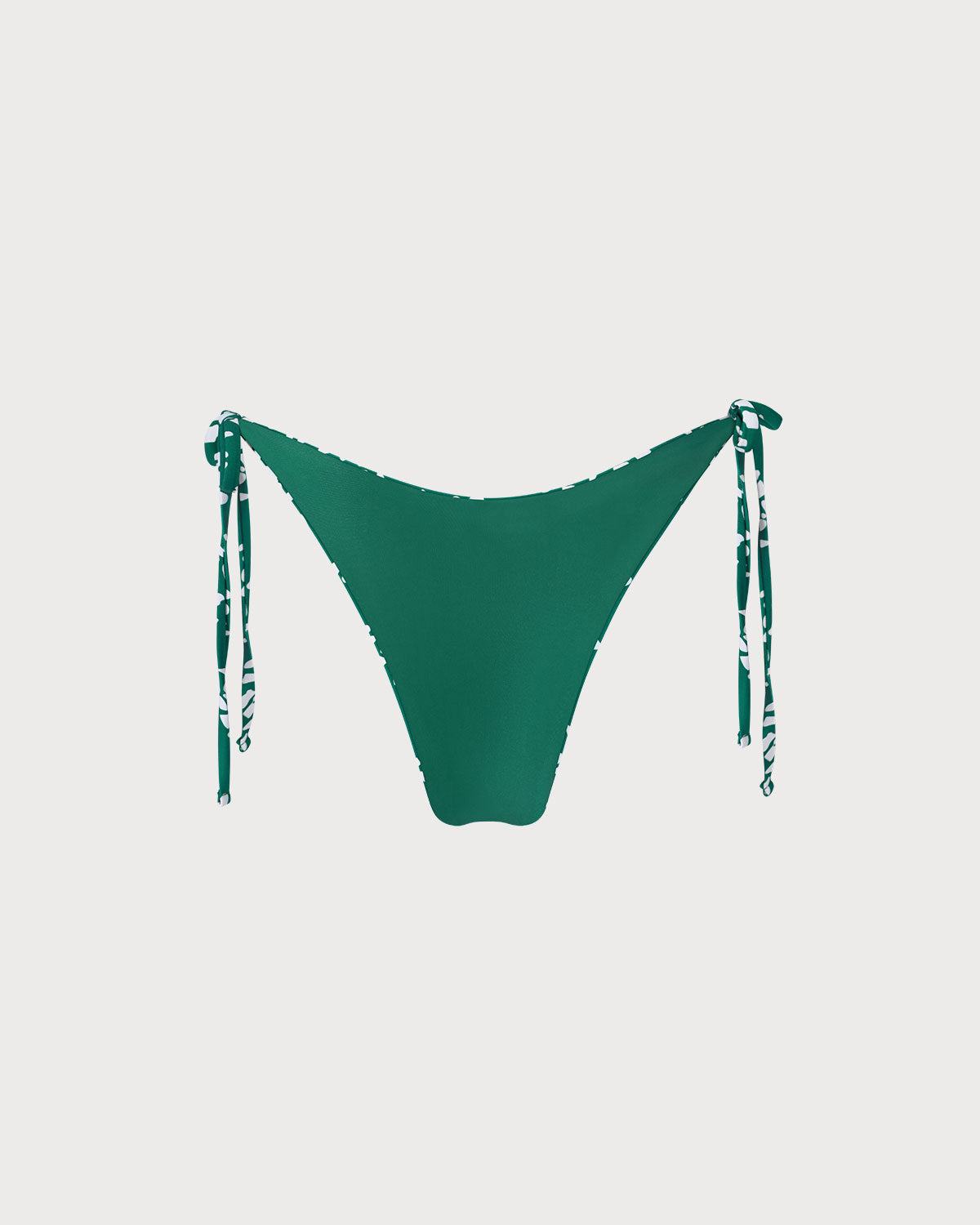 Yeşil Çift Taraflı Çiçek Bağlamalı Bikini Altı