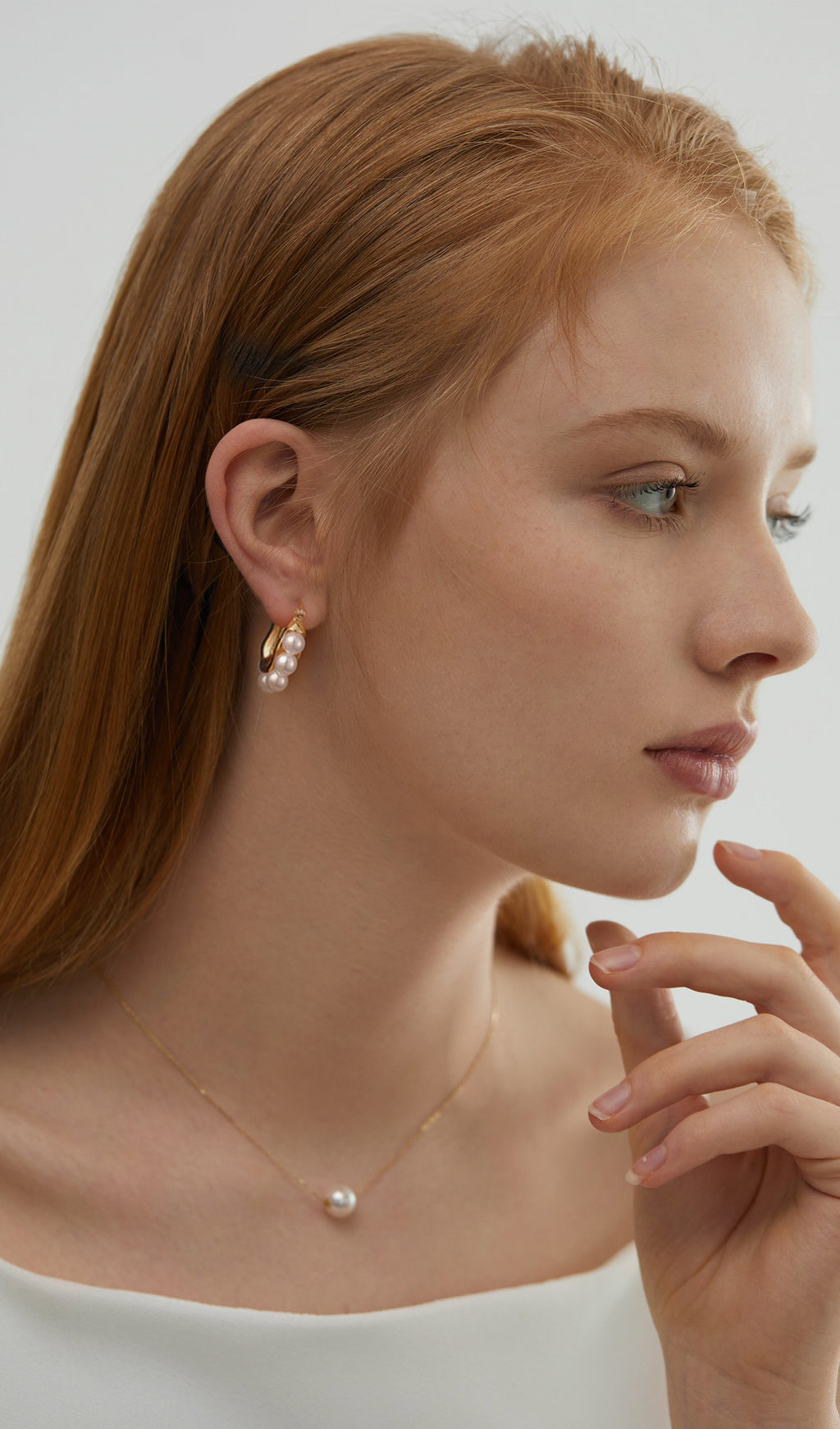 Vintage İnci Halka Küpeler