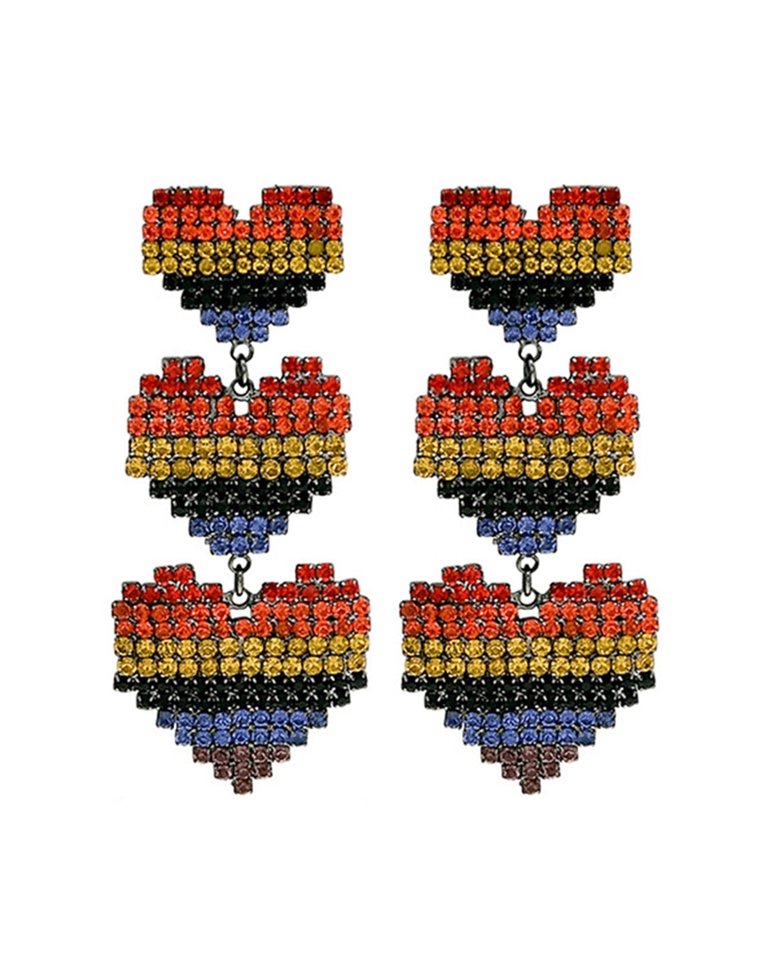 Kalp Sallantılı Damla Küpeler