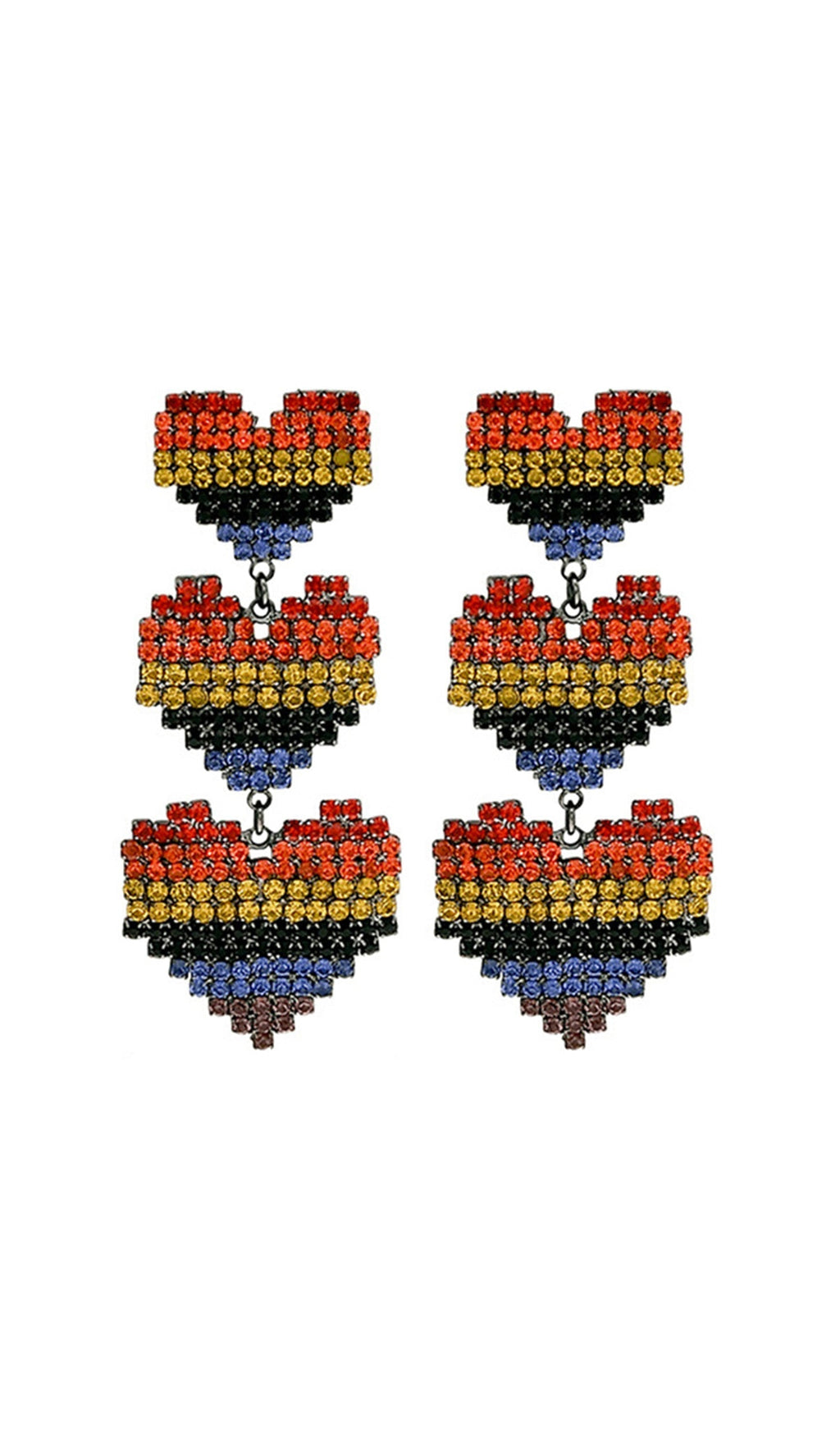 Kalp Sallantılı Damla Küpeler