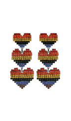 Kalp Sallantılı Damla Küpeler