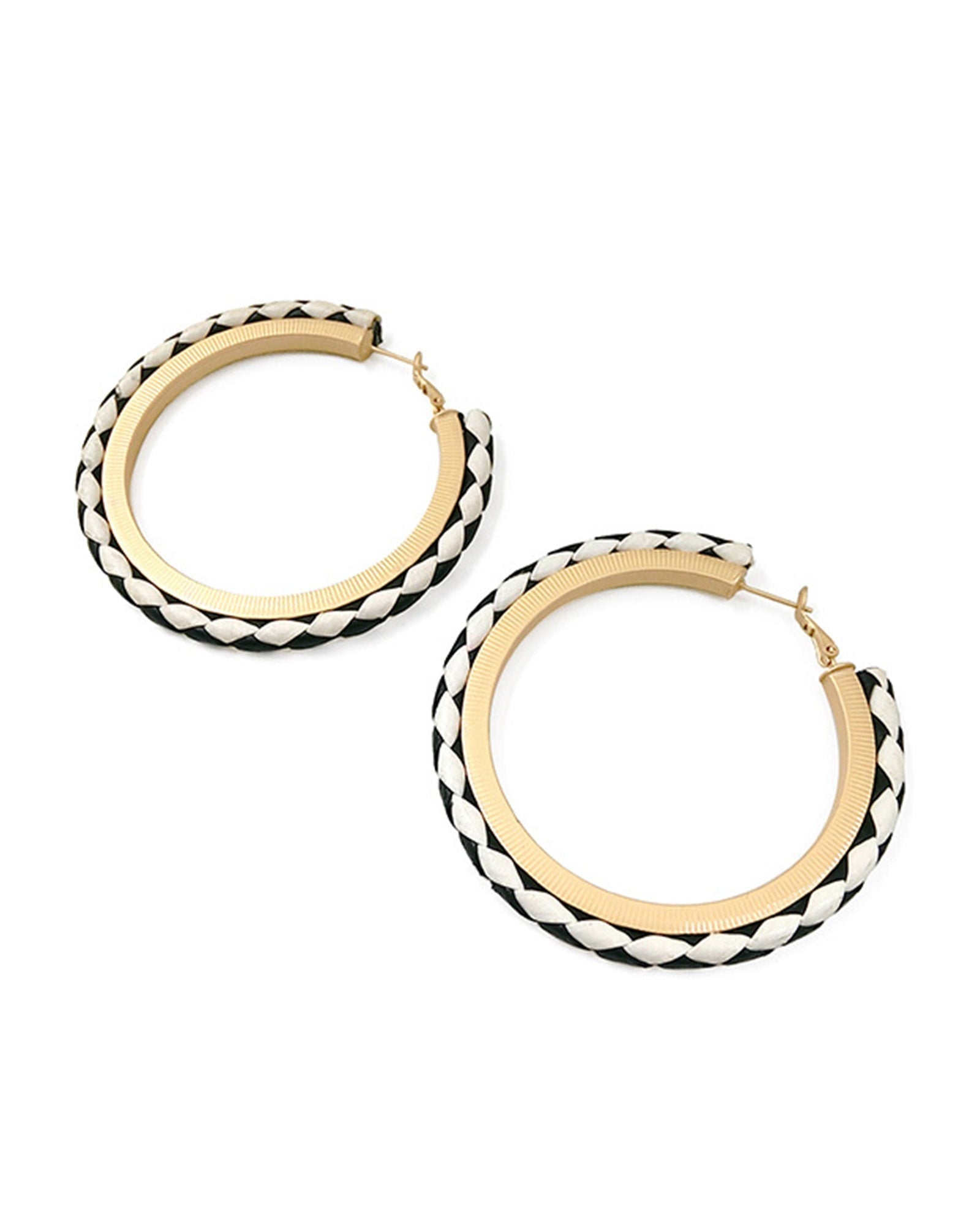 Suni Deri Yuvarlak Halka Küpeler