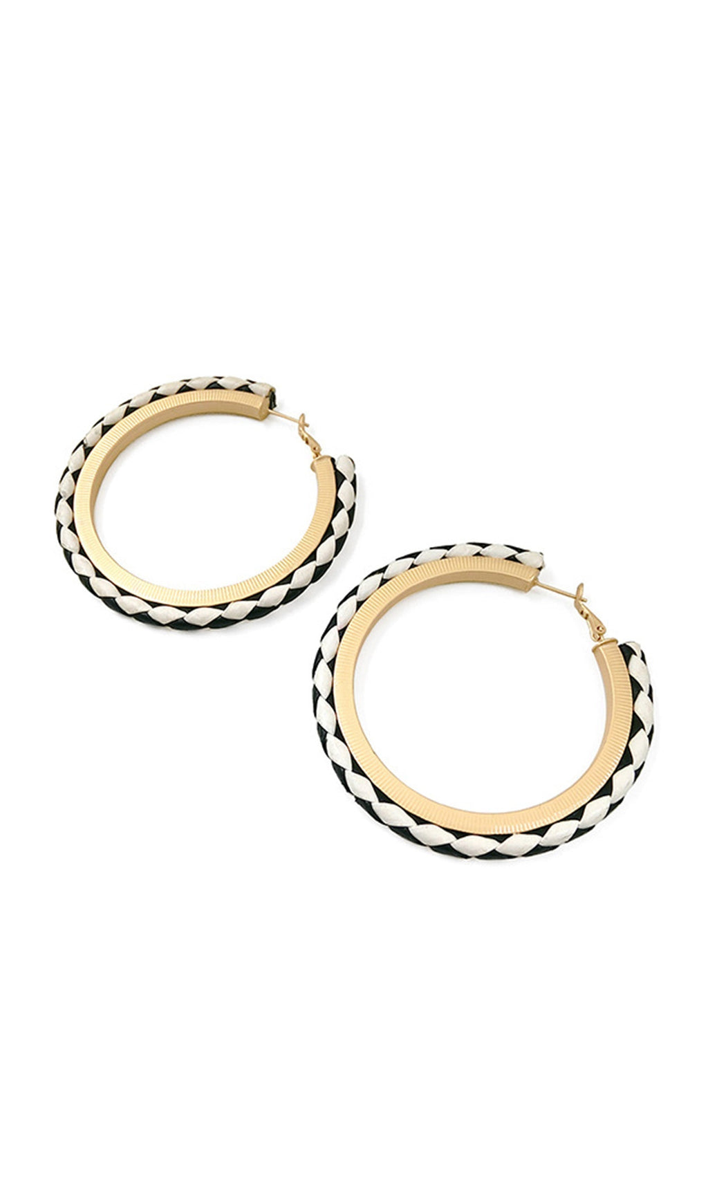 Suni Deri Yuvarlak Halka Küpeler