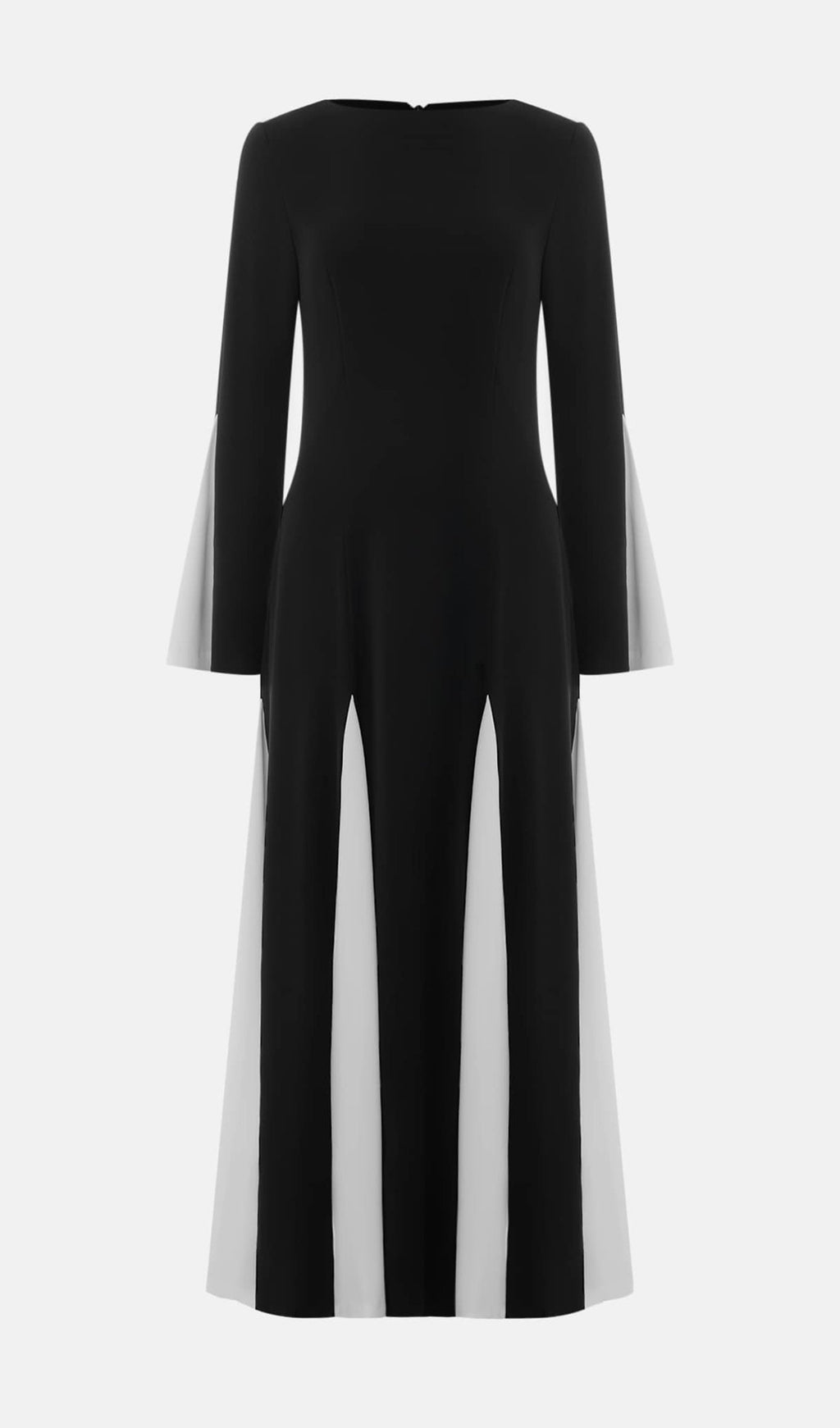 Örme Üçgen Ek Parçalı Uzun Elbise