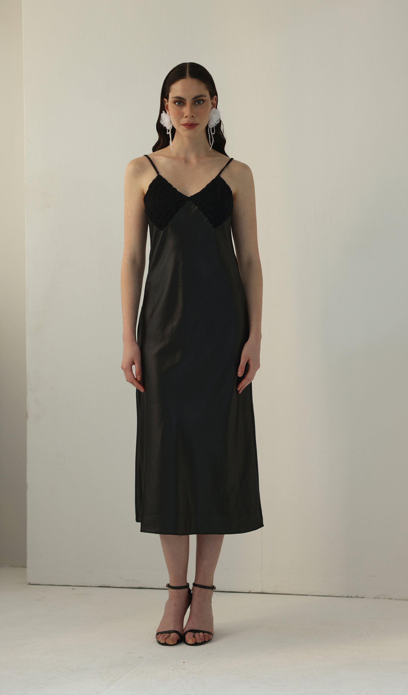 Örme Patchwork Midi Elbise