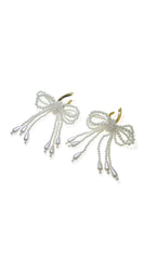 İnci Fiyonklu Sarkan Damla Küpeler