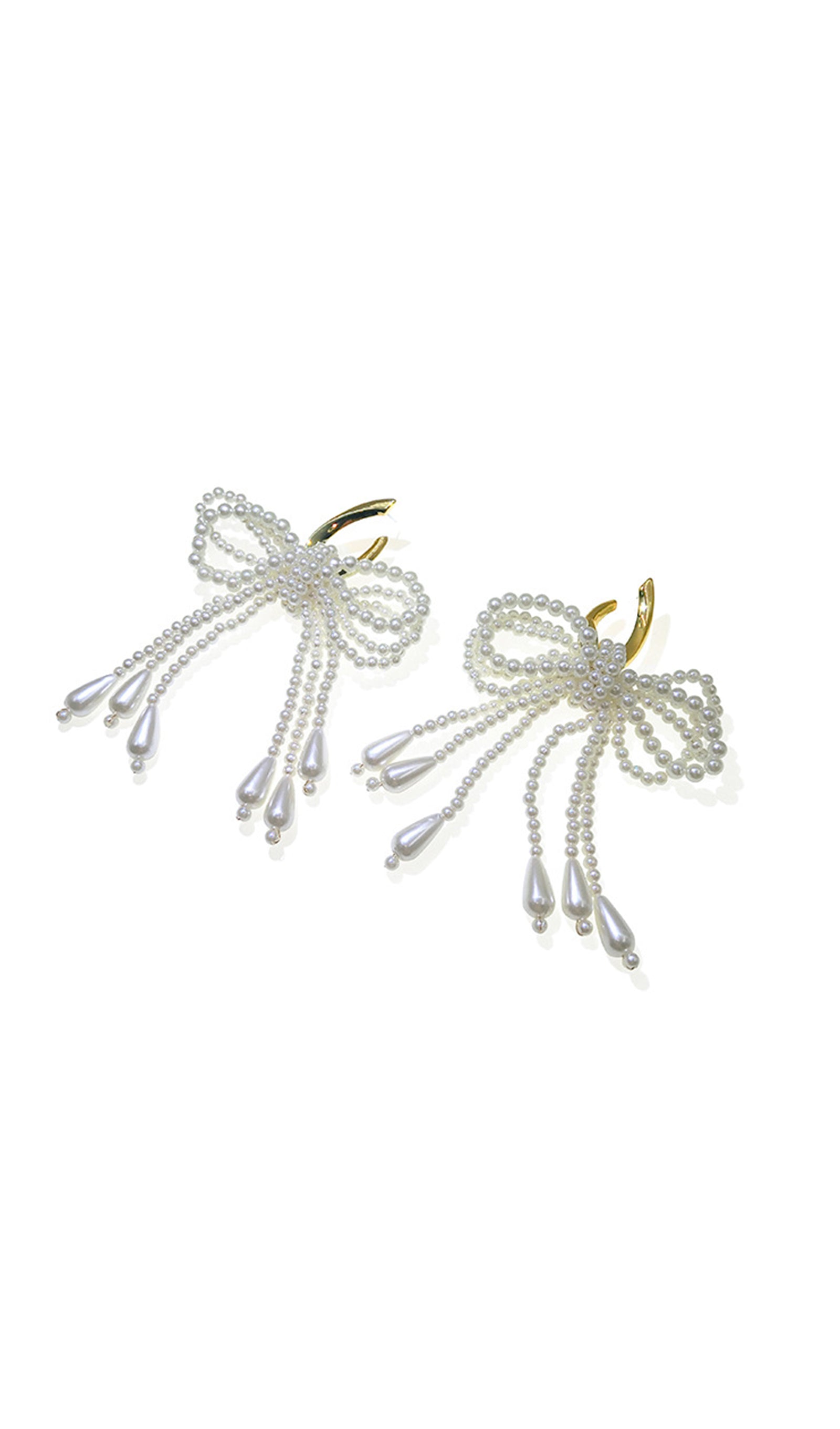 İnci Fiyonklu Sarkan Damla Küpeler