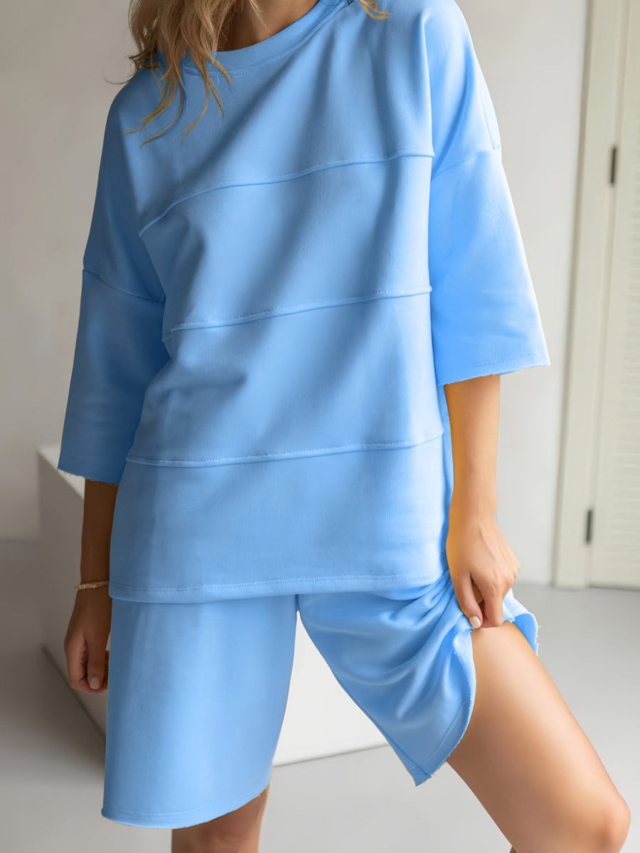 Rahat Pamuklu Şort Takım