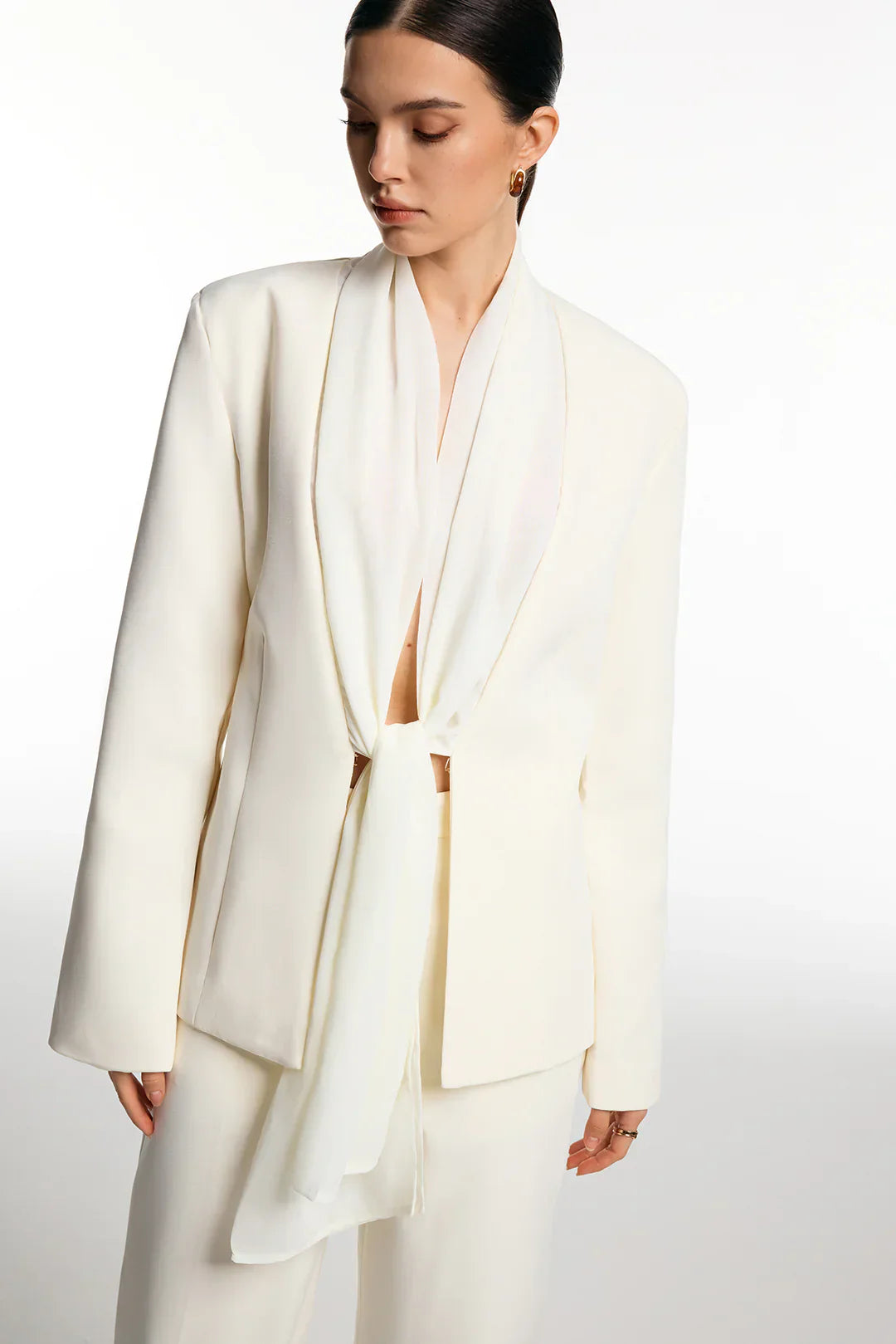 Eliora | Şal Detaylı Blazer Ceket