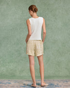 Beyaz V Yaka İnce Tank Top