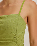 Yeşil Jakarlı Bralette Tek Parça Mayo