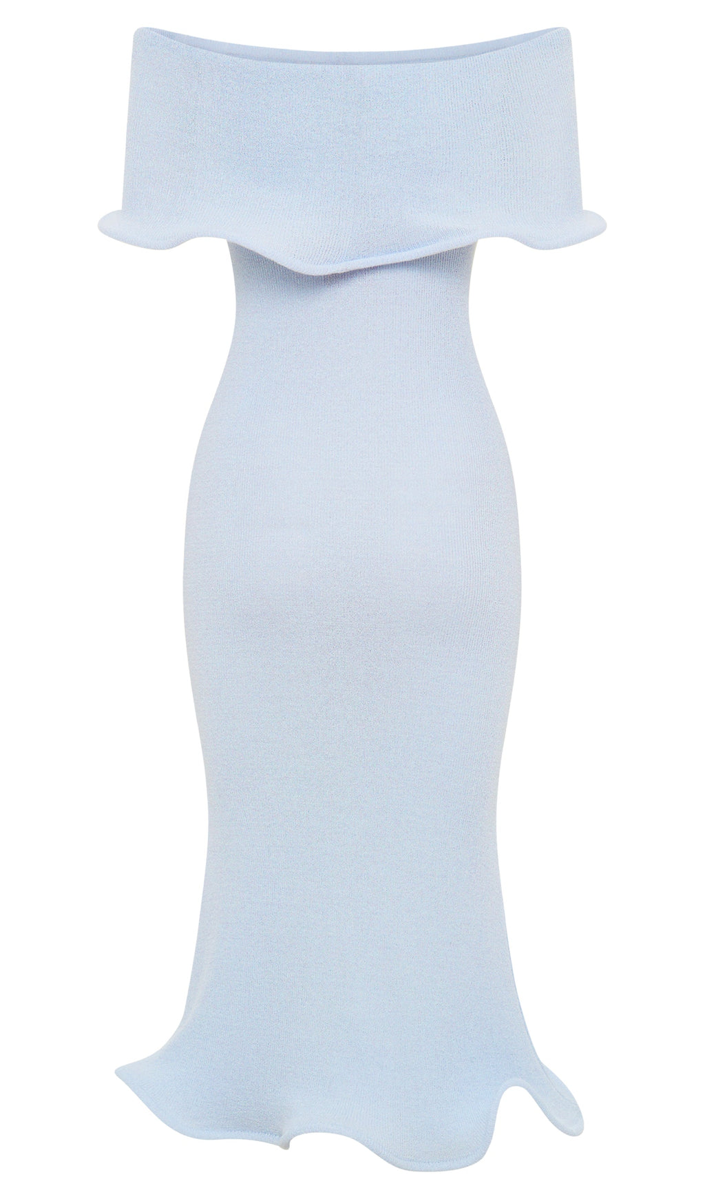 Omuz Açık Örgü Midi Elbise