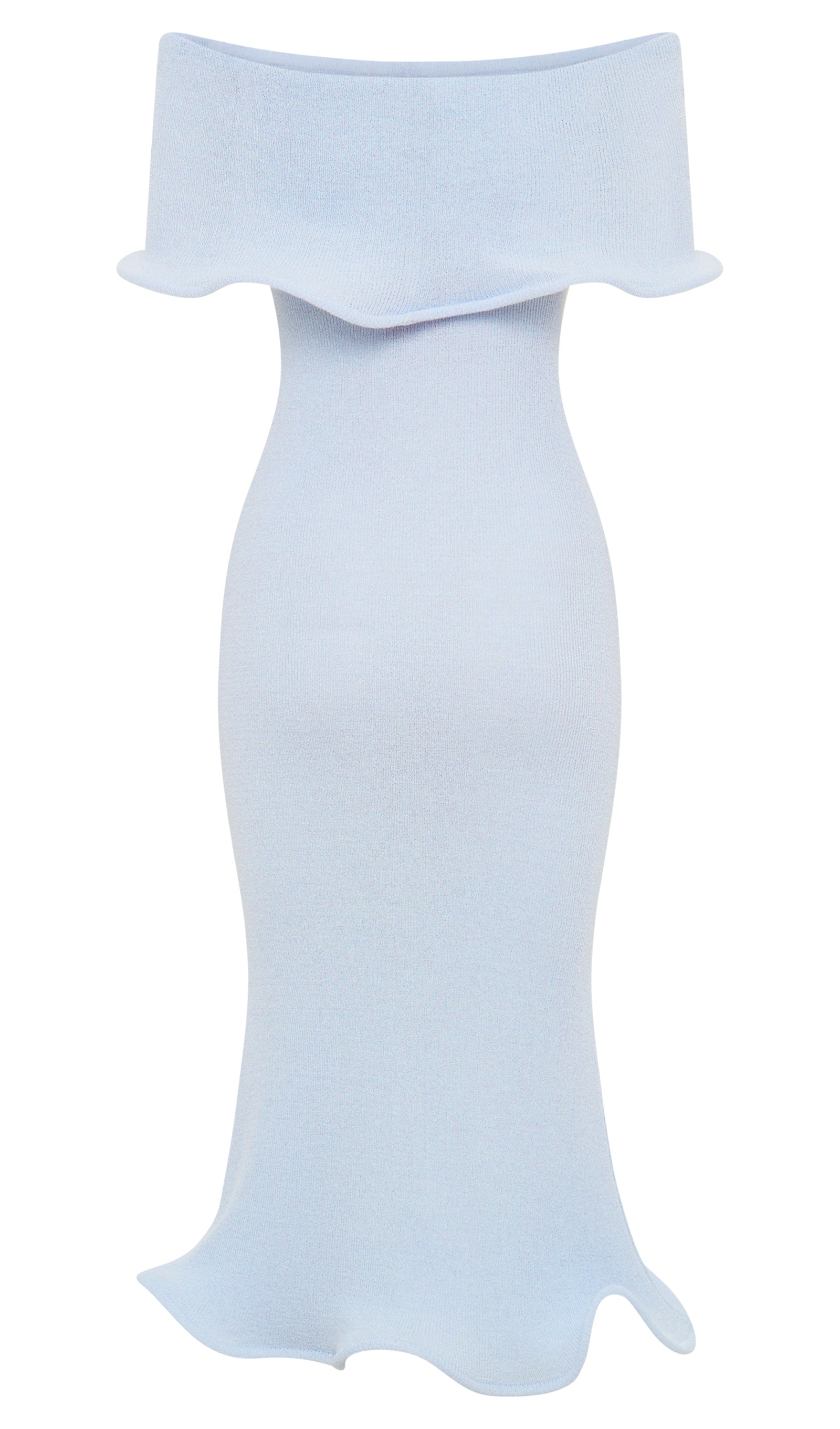 Omuz Açık Örgü Midi Elbise