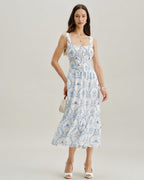 Beyaz Çiçekli Büzgülü Atlet