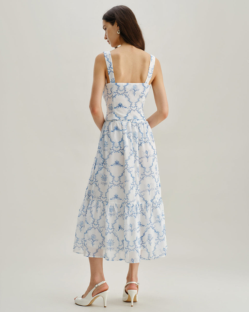 Beyaz Çiçekli Büzgülü Atlet