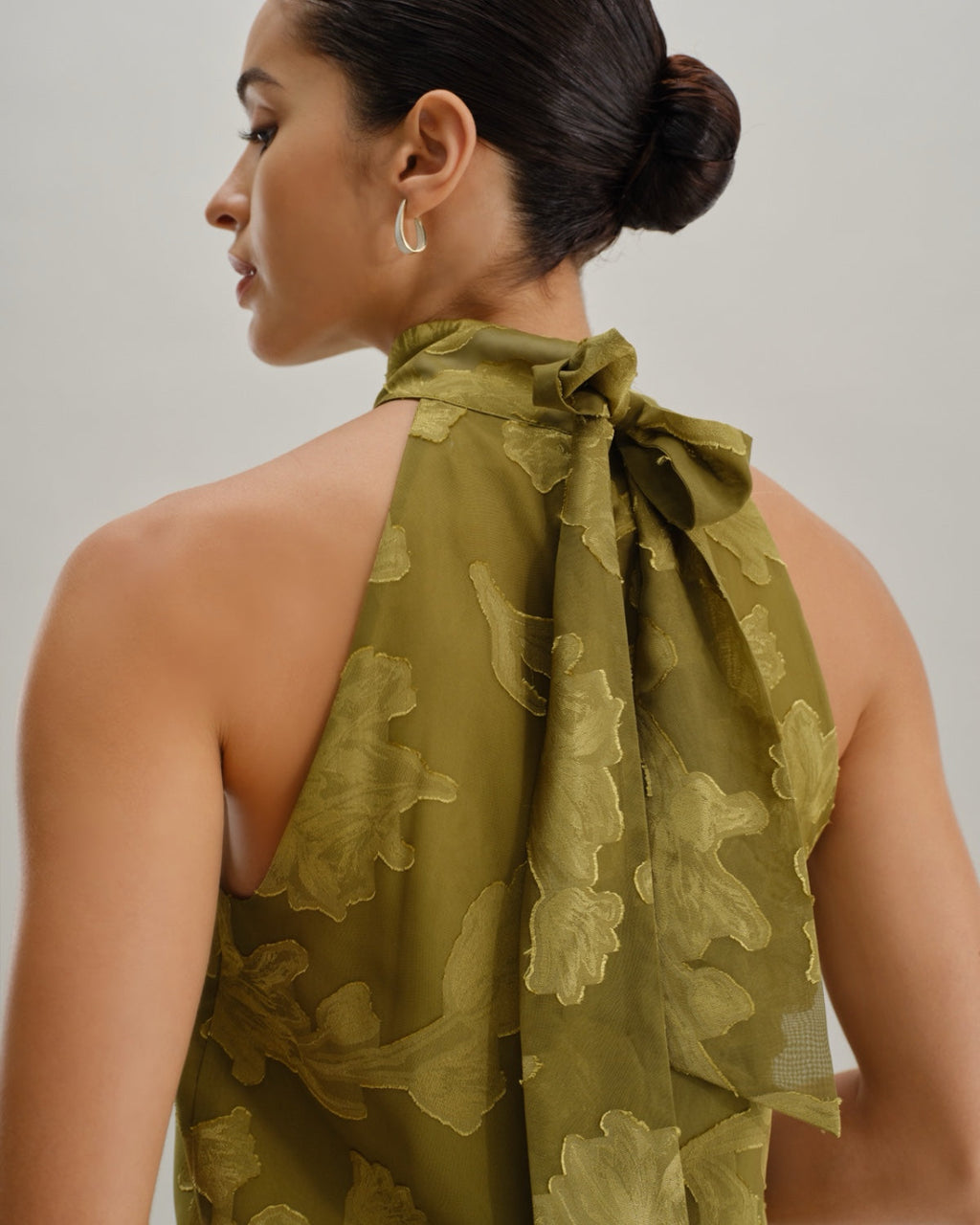 Yeşil Çiçekli Kaplumbağa Yakalı Atlet