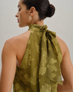 Yeşil Çiçekli Kaplumbağa Yakalı Atlet