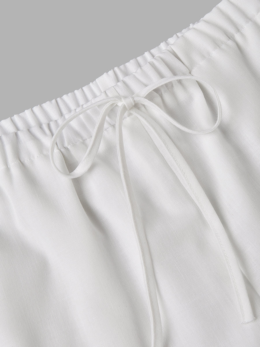 Bağlamalı Şort Takımı