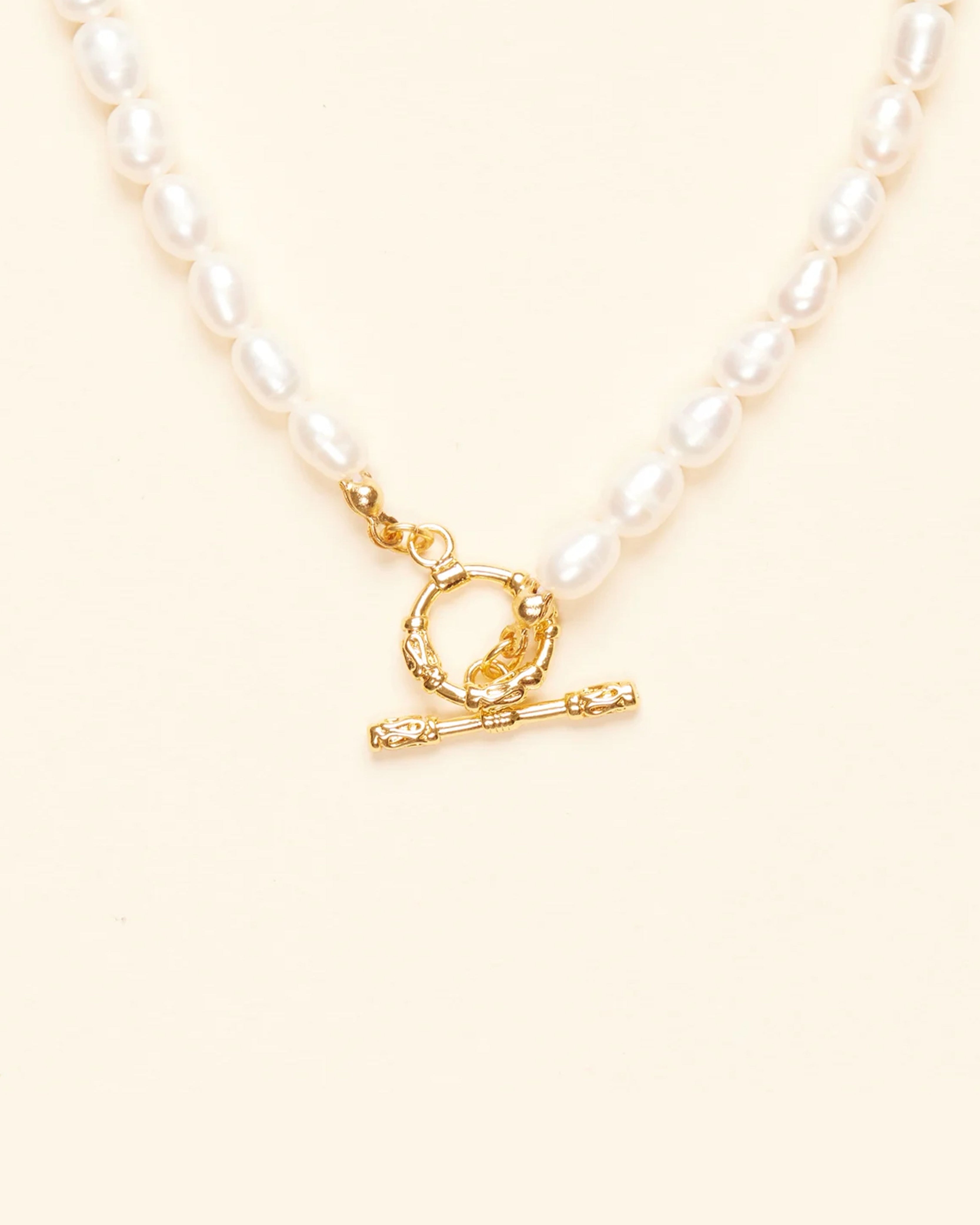 Geçişli İnci Zincir Kolye