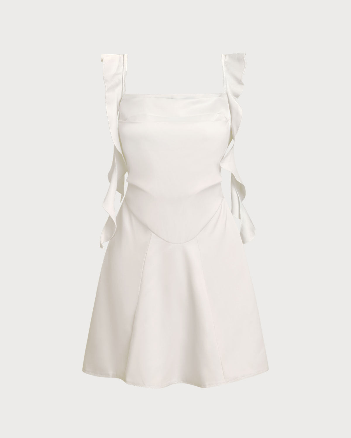 Kare Yaka Slip Mini Elbise