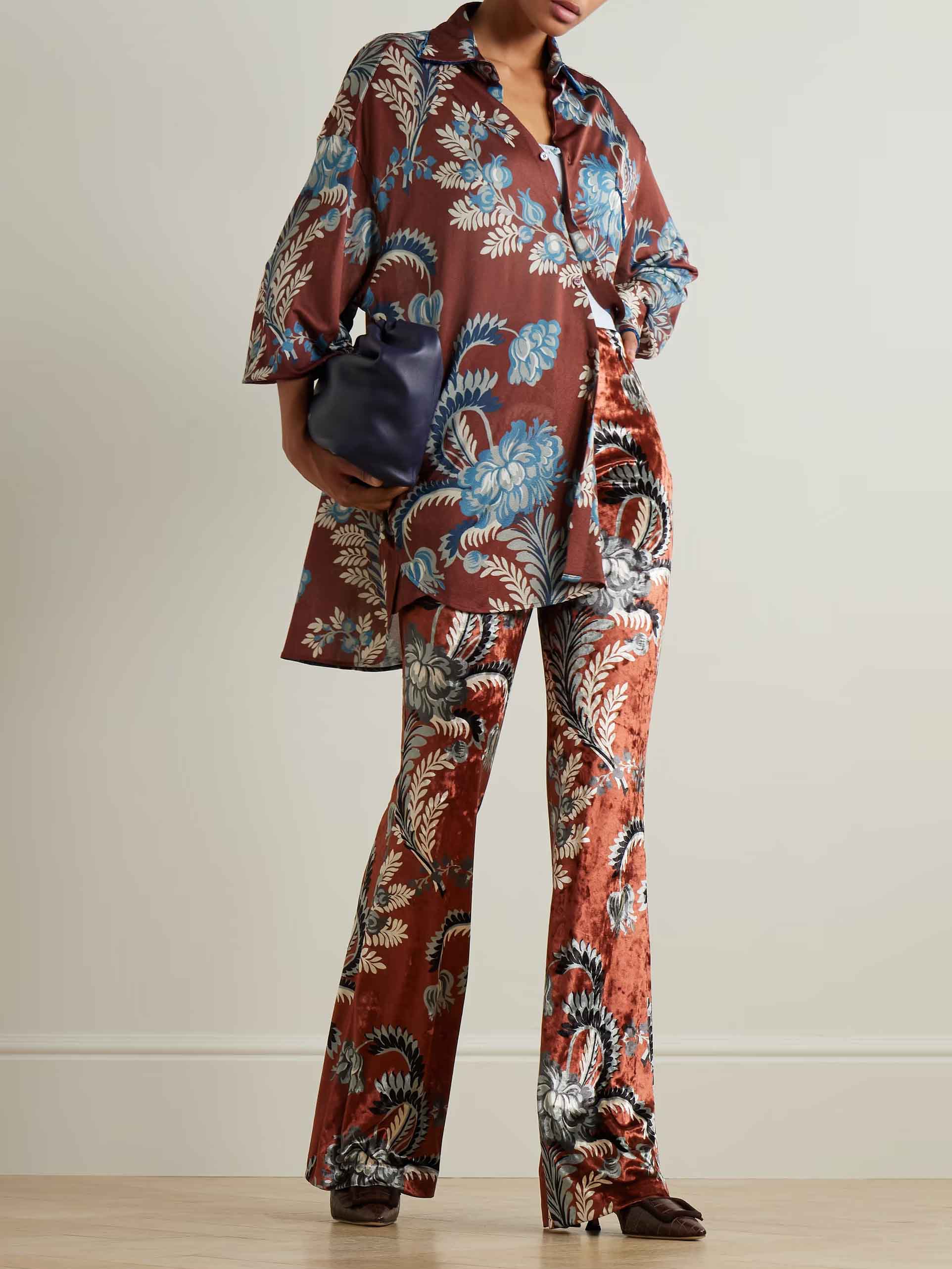 Etnik Desenli Uzun Kollu Gömlek