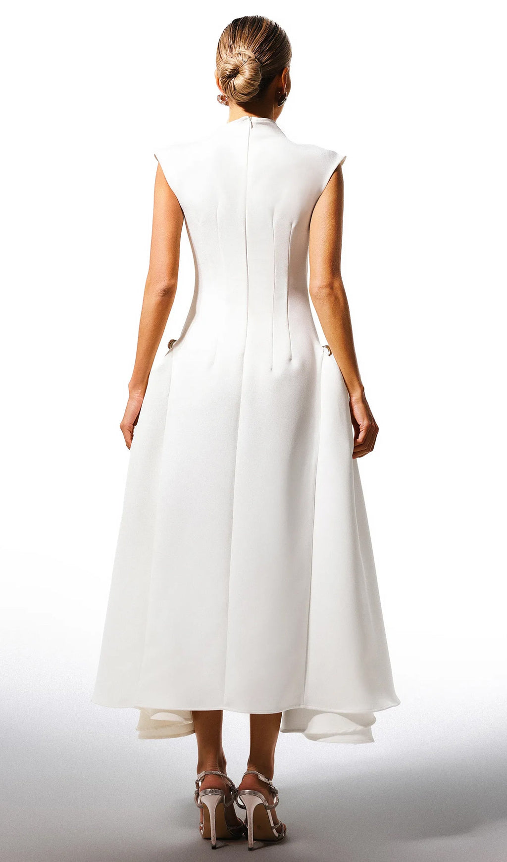 Kolsuz Twill Takım Elbise Midi Elbise