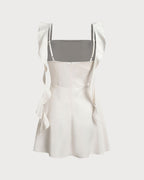 Kare Yaka Slip Mini Elbise