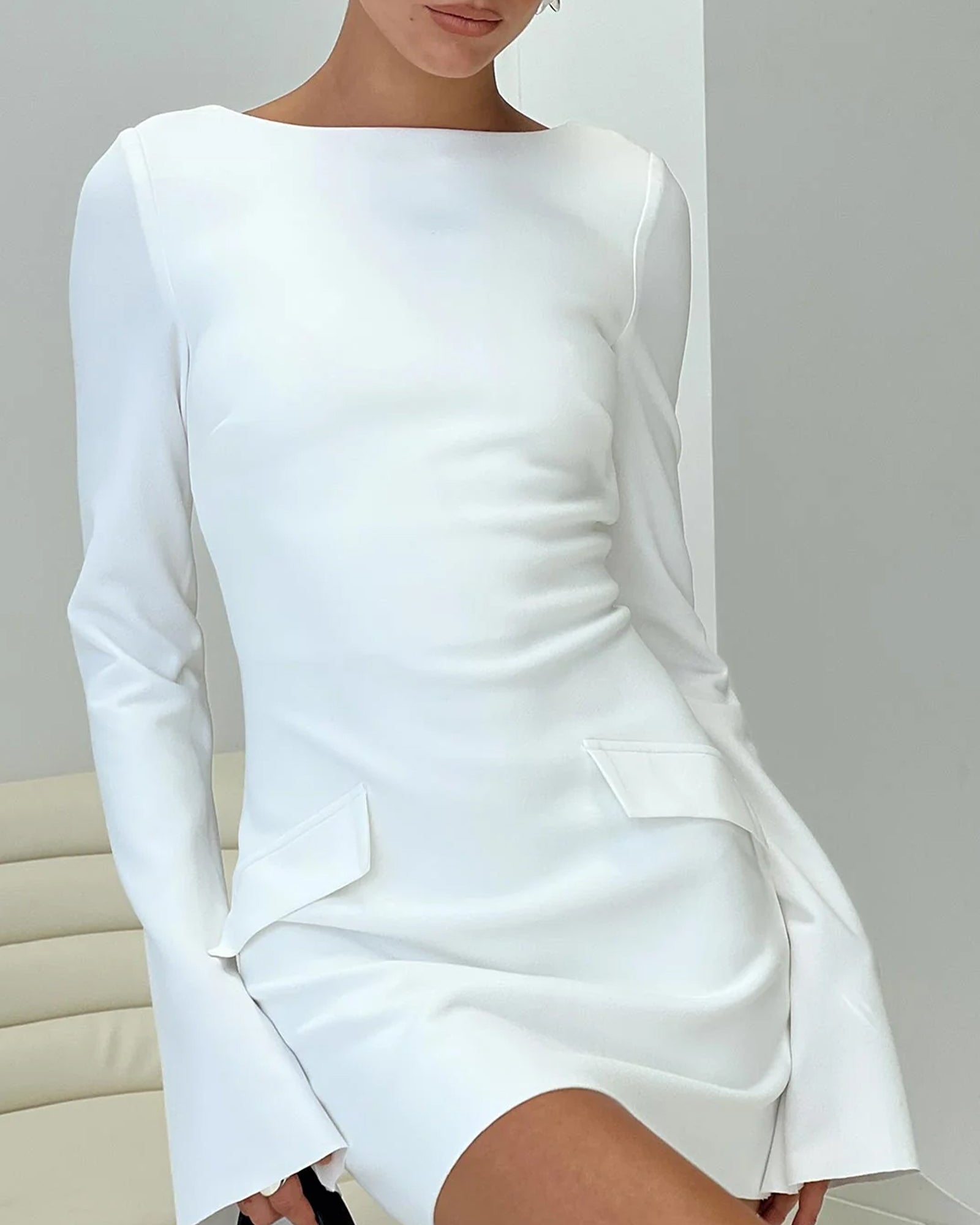 Carters Açık Sırtlı Mini Elbise Beyaz