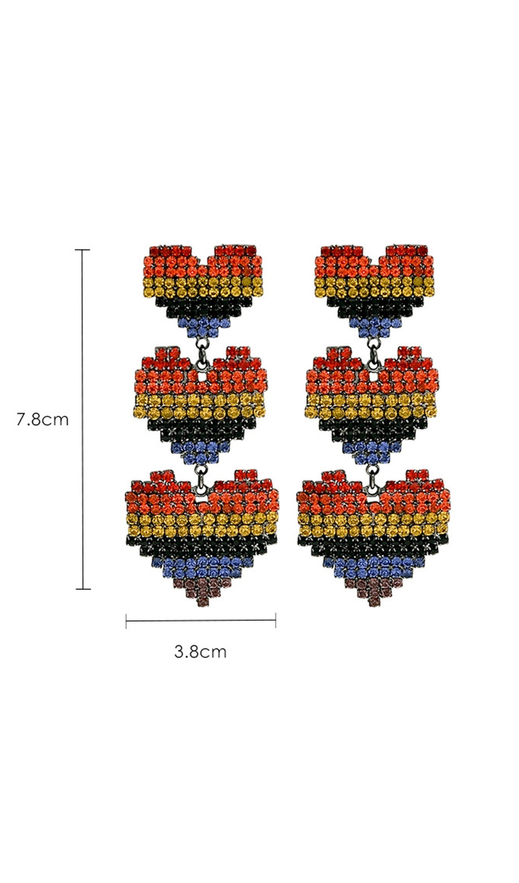Kalp Sallantılı Damla Küpeler